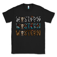 Black western western western Classic Tee - CowhideDigitalArt