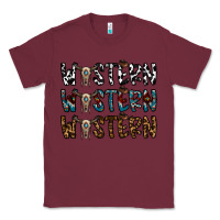 Burgundy western western western Classic Tee - CowhideDigitalArt