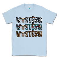 Dusty Blue western western western Classic Tee - CowhideDigitalArt