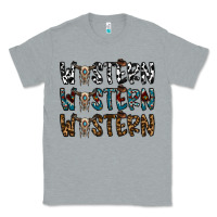 Heather Grey western western western Classic Tee - CowhideDigitalArt