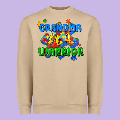 Grandma Of A Warrior Heavyweight Sweatshirt Designed By Zillion Design Studio