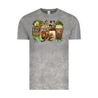 Cloud Rock safari cartoon characters coffee cups Vintage Tee - Zillion Design Studio