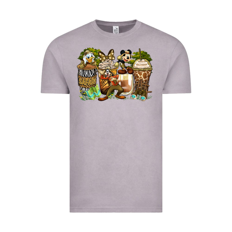 Safari Cartoon Characters Coffee Cups Vintage Tee by Zillion Design Studio | Teevron