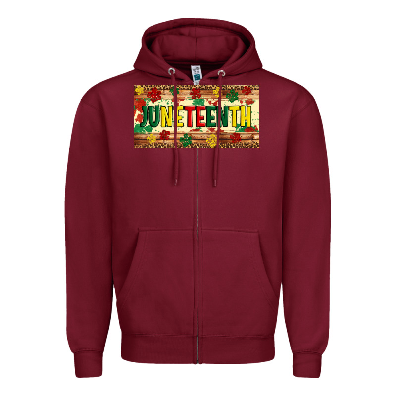 Juneteenth Licence Plate Template Zipper Hoodie by Artiststas | Teevron