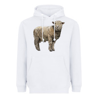 White southdown sheep Heavyweight Hoodie - LillyAllenDesigns