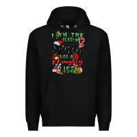 Black i am the reason santa has a naughty list Premium Hoodie - MaliasSmallBusiness