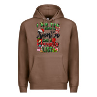 Chestnut i am the reason santa has a naughty list Premium Hoodie - MaliasSmallBusiness