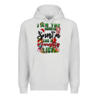Dove Grey i am the reason santa has a naughty list Premium Hoodie - MaliasSmallBusiness