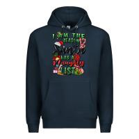 Navy i am the reason santa has a naughty list Premium Hoodie - MaliasSmallBusiness