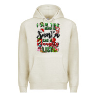 Oatmeal Heather i am the reason santa has a naughty list Premium Hoodie - MaliasSmallBusiness