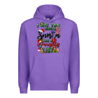 Purple i am the reason santa has a naughty list Premium Hoodie - MaliasSmallBusiness