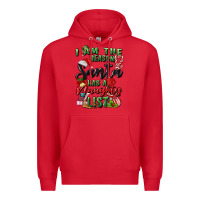 Red i am the reason santa has a naughty list Premium Hoodie - MaliasSmallBusiness
