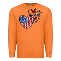 Carrot 4th of july american flag heart butterfly Premium Sweatshirt - MaliasSmallBusiness