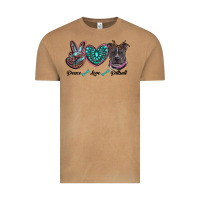 Vintage Camel peace love pitbull Vintage Tee - RanaPortraitStore