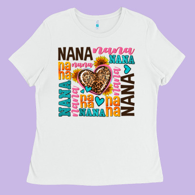 Nana Nana Nana With Hearts Ladies Tee Designed By Adodesignshop