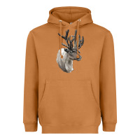 Meerkat Reindeer Buck Deer Head Heavyweight Hoodie - LillyAllenDesigns