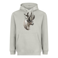 Moon Dust Reindeer Buck Deer Head Heavyweight Hoodie - LillyAllenDesigns
