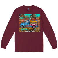 Burgundy western  american truck sunflowers  mousepad Long Sleeve Tee - HRA Design Shop