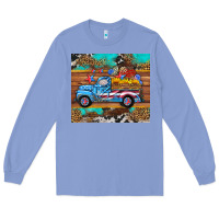 Colony Blue western  american truck sunflowers  mousepad Long Sleeve Tee - HRA Design Shop
