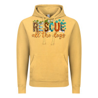 Vintage Mustard rescue all the dogs Vintage Hoodie - texasbilliewilder