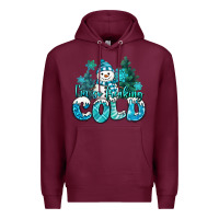 Burgundy im so freaking cold snowman Premium Hoodie - MaliasSmallBusiness