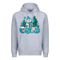 Heather Grey im so freaking cold snowman Premium Hoodie - MaliasSmallBusiness