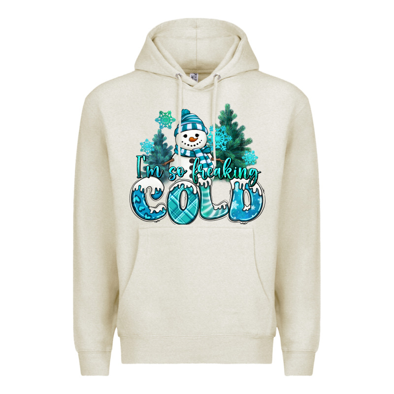 Im So Freaking Cold Snowman Premium Hoodie by MaliasSmallBusiness | Teevron