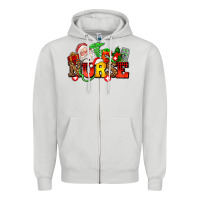 Dove Grey nurse with Christmas Zipper Hoodie - AdoDesignShop