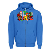 True Royal nurse with Christmas Zipper Hoodie - AdoDesignShop