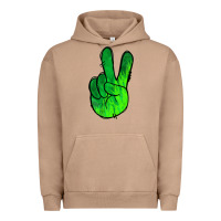 Pigment Burro Green Peace Sign Urban Hoodie - Jasminsmagicworld