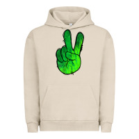 Pigment French Oak Green Peace Sign Urban Hoodie - Jasminsmagicworld