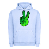 Pigment Grape Ice Green Peace Sign Urban Hoodie - Jasminsmagicworld