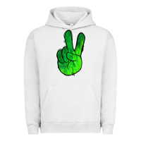 Pigment Lunar Rock Green Peace Sign Urban Hoodie - Jasminsmagicworld