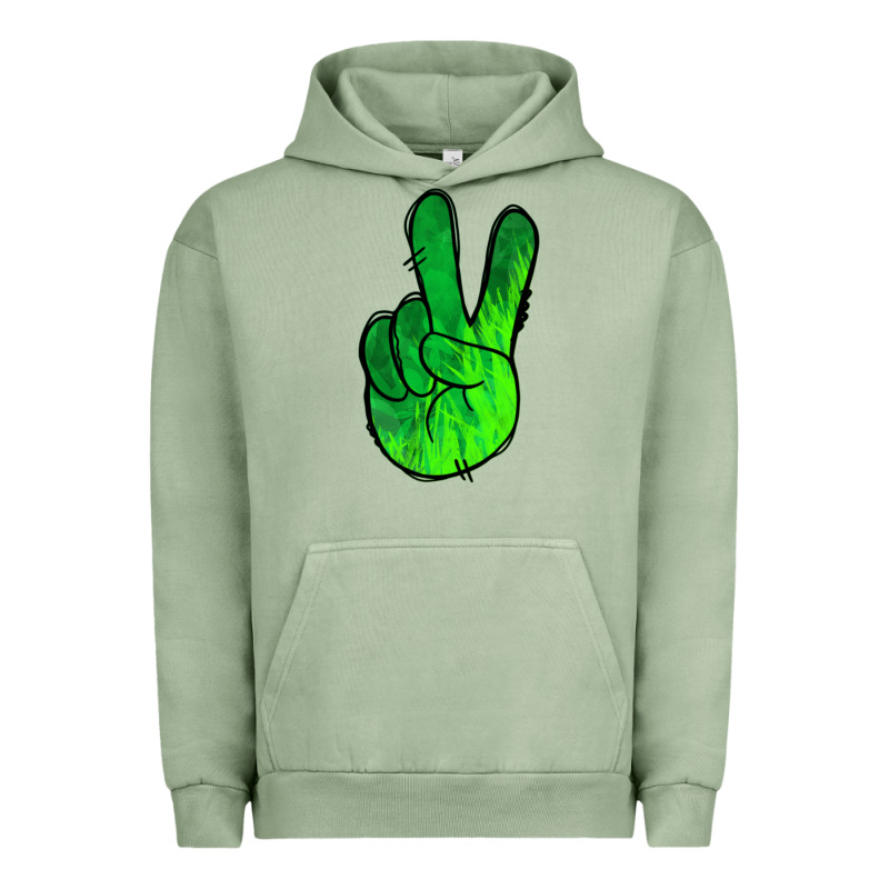 Green Peace Sign Urban Hoodie by Jasminsmagicworld | Teevron