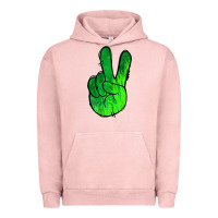 Pigment Salmon Green Peace Sign Urban Hoodie - Jasminsmagicworld