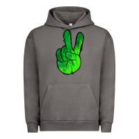 Pigment Tornado Green Peace Sign Urban Hoodie - Jasminsmagicworld