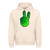 Sandshell Green Peace Sign Urban Hoodie - Jasminsmagicworld