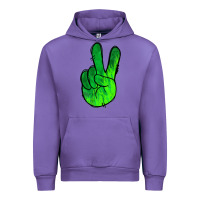 Tulip Green Peace Sign Urban Hoodie - Jasminsmagicworld