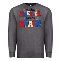 Charcoal Heather make america great again Premium Sweatshirt - MaliasSmallBusiness