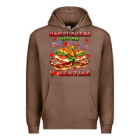 Chestnut hamburger are my valentine Premium Hoodie - AdoDesignShop