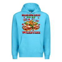 Ocean Blue hamburger are my valentine Premium Hoodie - AdoDesignShop