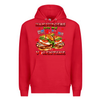 Red hamburger are my valentine Premium Hoodie - AdoDesignShop