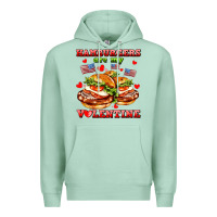 Seafoam hamburger are my valentine Premium Hoodie - AdoDesignShop