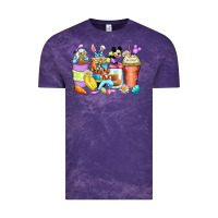 Cloud Purple easter cartoon characters coffee cups Vintage Tee - Zillion Design Studio