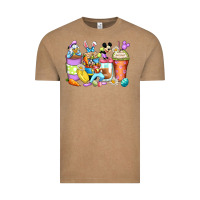 Vintage Coffee easter cartoon characters coffee cups Vintage Tee - Zillion Design Studio