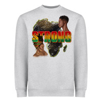 Heather Grey strong with glitter Heavyweight Sweatshirt - texasbilliewilder