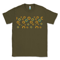 Army Green sunflowers and turquoise 16oz libbey glass Classic Tee - HRA Design Shop