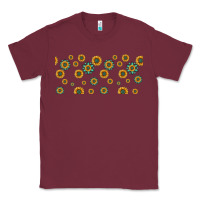 Burgundy sunflowers and turquoise 16oz libbey glass Classic Tee - HRA Design Shop