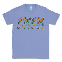 Colony Blue sunflowers and turquoise 16oz libbey glass Classic Tee - HRA Design Shop