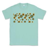 Seafoam sunflowers and turquoise 16oz libbey glass Classic Tee - HRA Design Shop